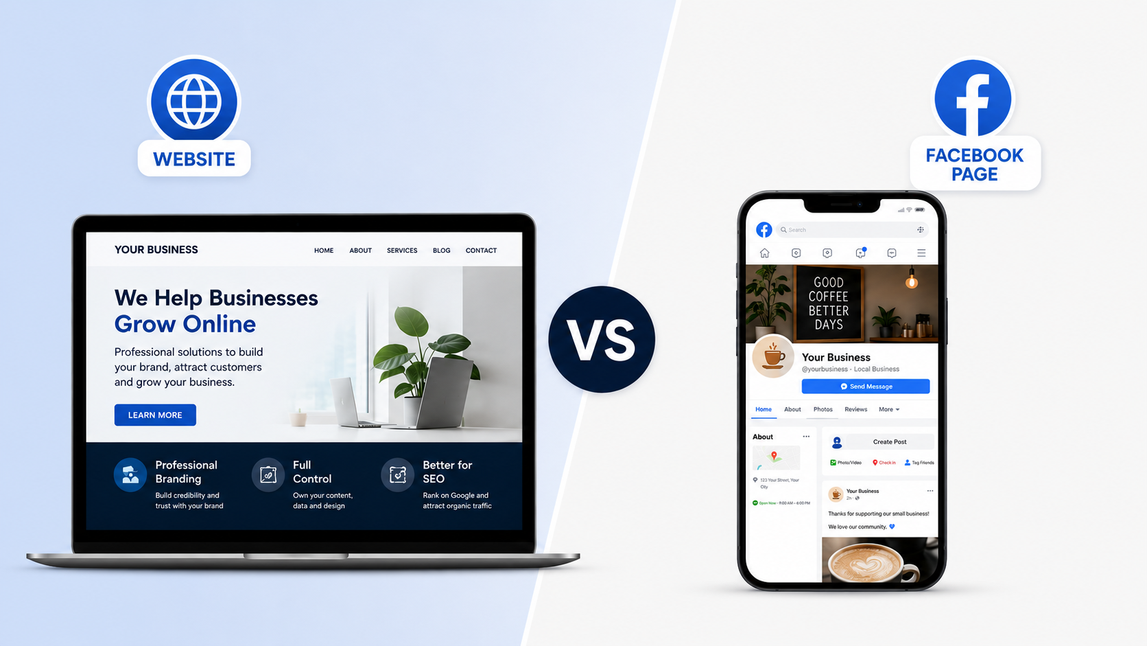 Website vs Facebook Page: Which Does Your Business Really Need?
